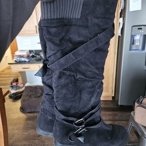 Anka slouch faux suede boot